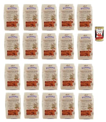Rummo Lenticchie Rosse E Riso Integrale Maccheroncelli N.7 20x 300g+Polpa 400g