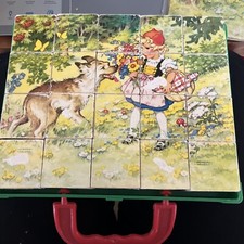 Vintage Eichhorn German Block Puzzle Fairy Tales with Case