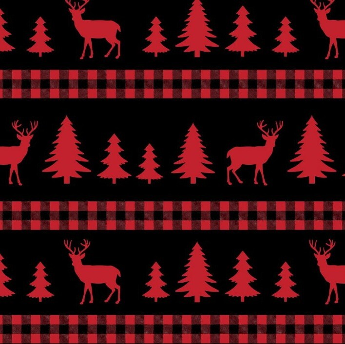 Seasonal Forest Plaid 100% Cotton Fabric 1 Yard Precut by David Textiles