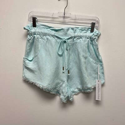 Young Fabulous & Broke Womens Blue Izzy Raw Edge Beach Summer Cut Off Shorts S