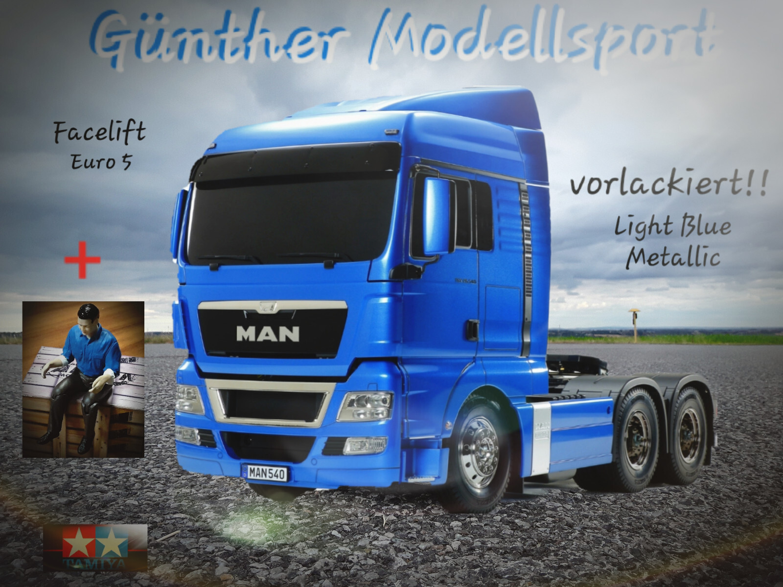 Tamiya Blau Man Tgx (Kit) - Image 3