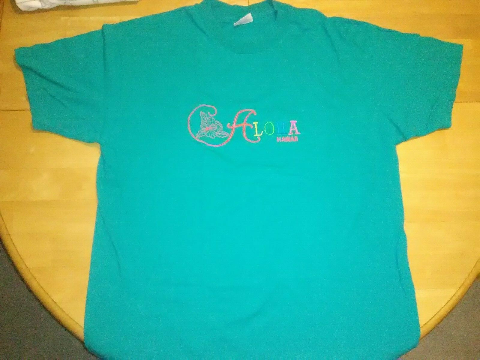 Hanes Heavyweight XL T-Shirt Tropical Hawaii Design