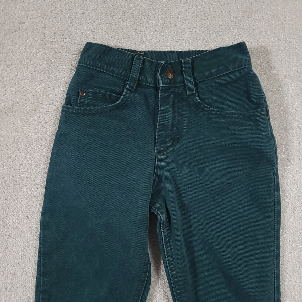 Jeans Lee de Colección Niños Niñas 7 Reg Verde Oscuro Denim Hecho en EE. UU. Vaquera Foto 3 de 4