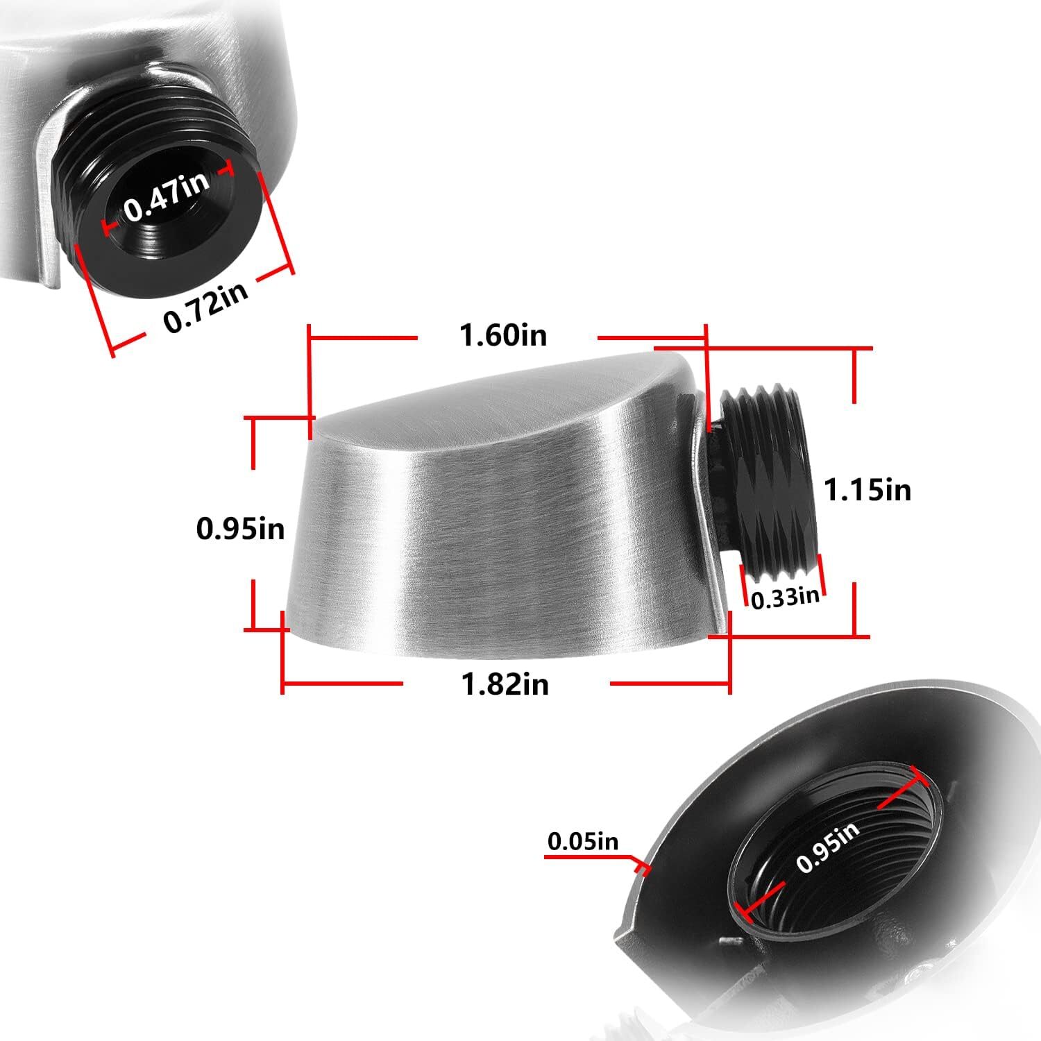 For Moen A725BN Round Drop Ell Handheld Shower Wall Connector Brushed Nickel eBay