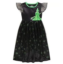 Wicked Nightgown Pajama Fantasy Gown Movie Girls Toddler Costume Dress Elphaba