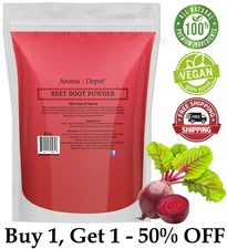 Beet Root Powder 2 lb Beta vulgaris Raw Non-GMO Nitric Oxide Remolacha en Polvo