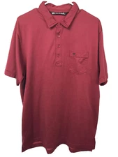 Travis Mathews Red Polo Sz XL TPC Sawgrass