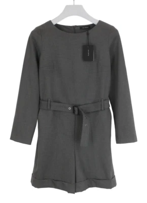 COP COPINE Banya Romper Damen EU38 Grau Gürtel Zip Melange Turn-Up - Bild 1 von 4