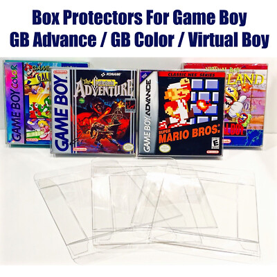 Display Box Protectors For GAME BOY/VIRTUAL/COLOR ADVANCE/Nintendo Cases CIB 
