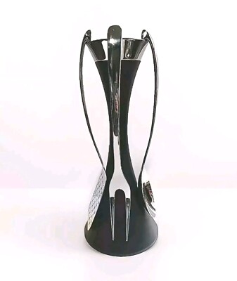 Robert Welsh Black & Silver MCM INSPIRED KITCHEN Utensil Holder BBQ  Set