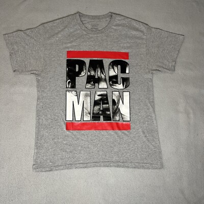 Vintage Manny Pacquiao Face Shirt Team Pacman Boxing Fan Large Gray T Shirt