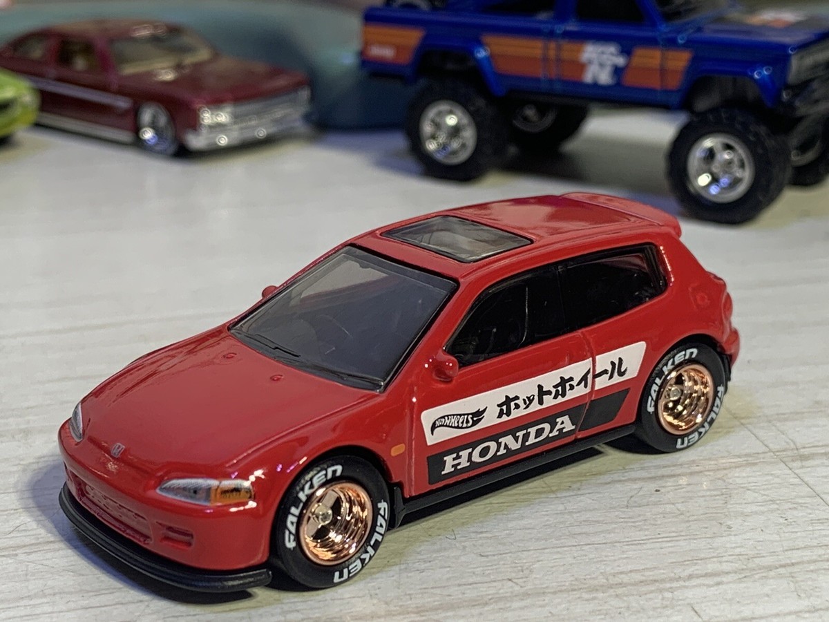 Custom Wheel Swap 1992 Honda Civic EG In Honda Red Hot Wheels J-Imports