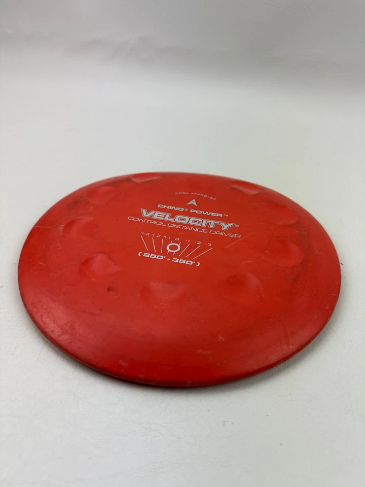 Ching Power Velocity Vintage Golf Disc PFN OOP Red 176g - Image 2 of 4