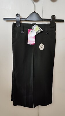 2 Paar Tu Mädchen SCHWARZ Schulhosen 4 Jahre 104 cm gerades Bein verstellbar