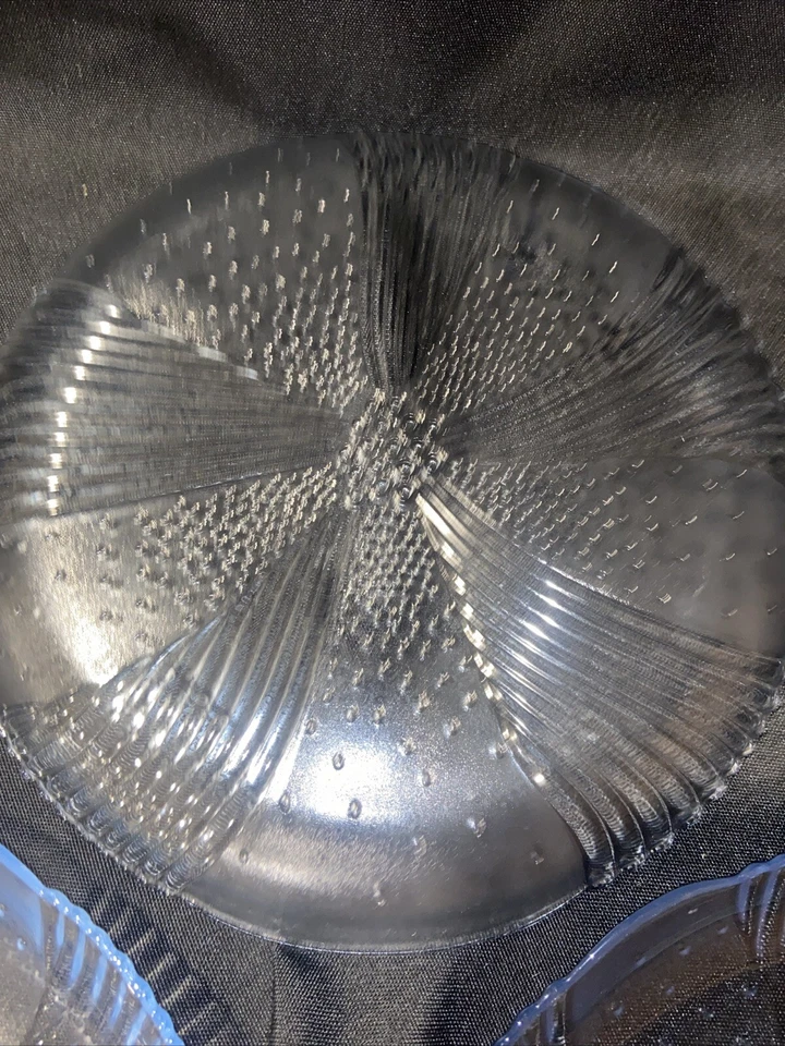 8- LIBBEY Harmony Blue Glass Luncheon Salad  Snack/Appetizer Plate 9”-K - Image 3 of 4