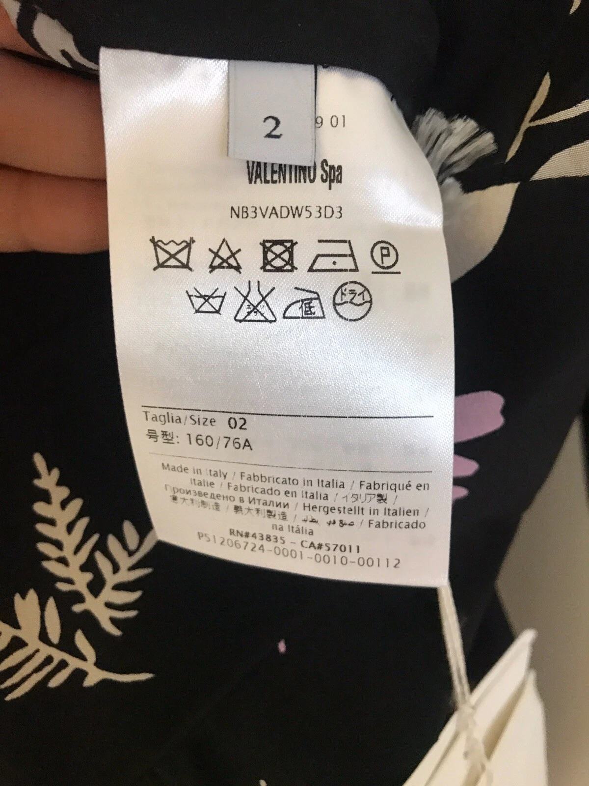 Abito Valentino in seta floreale nuovo