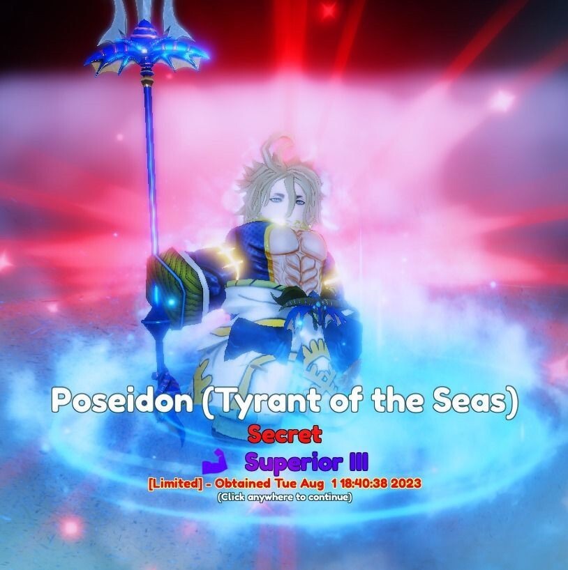 BEST DEAL] Poseidon Evo for anime adventures Roblox