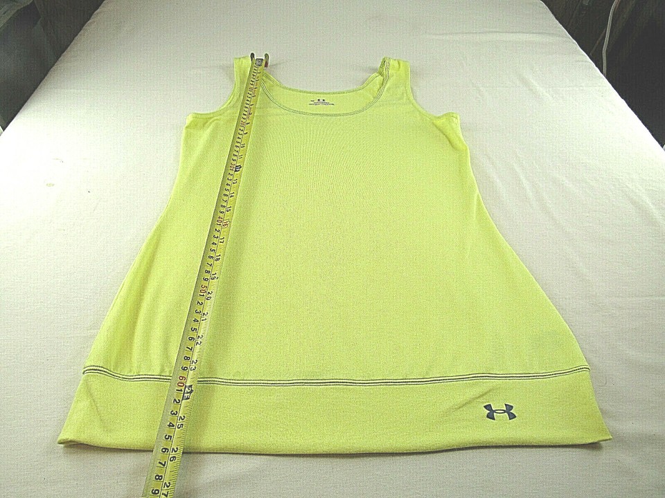 Under Armour Women's Highlighter Neon Yellow Tank Top SM [ 32in Bust