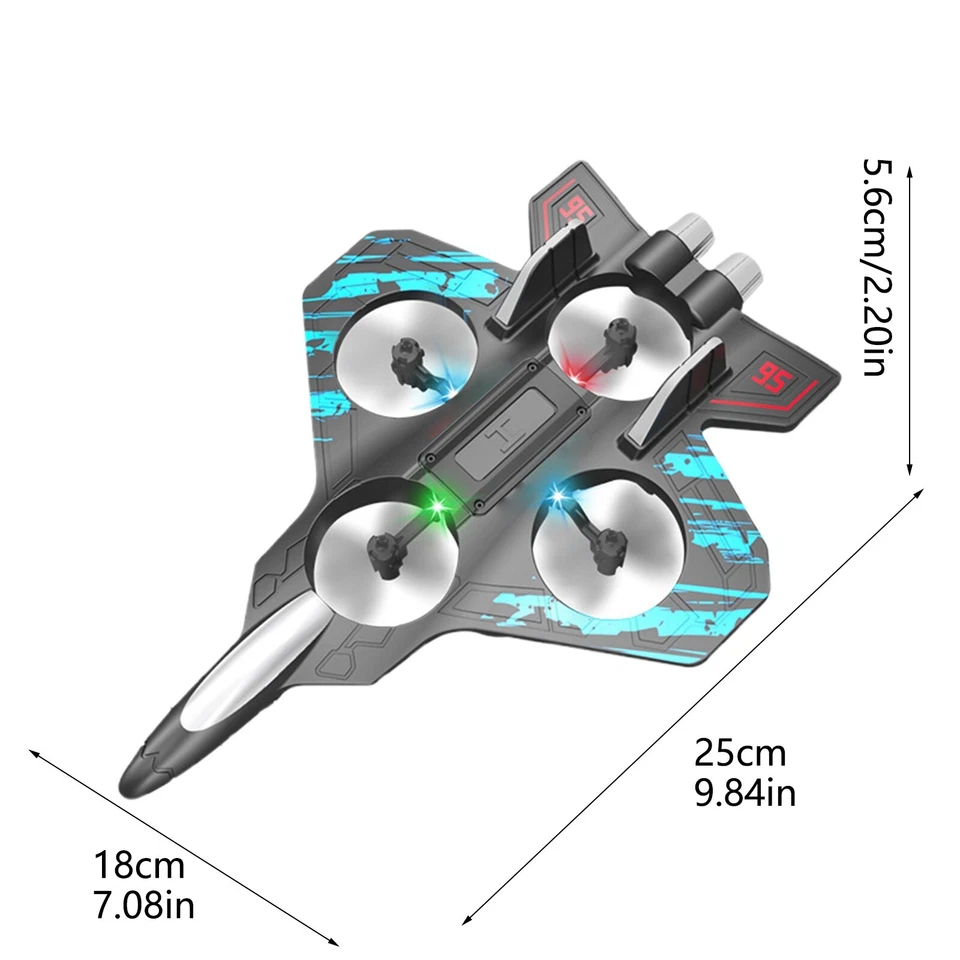 Remote Control Aircraft Quadcopter Aircraft Model Glider Foam Drone Kid's Toys - Image 2 of 4