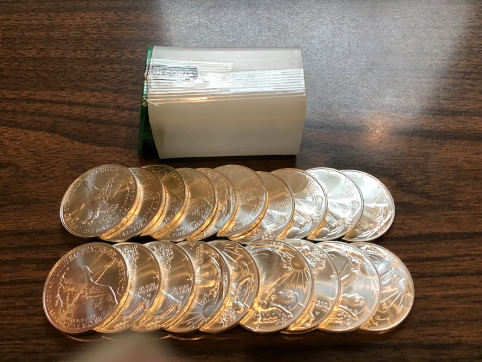 2021 Silver Eagle Roll (20) Coins CH/GEM BU .999 Tube of American Eagle Type 2 eBay