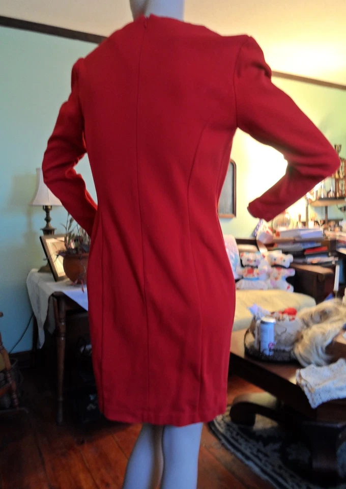 Vestido Adrienne Vittadini Naranja Militar Años 80 Tejido Dorado Michael Jackson Disfraz Foto 4 de 4