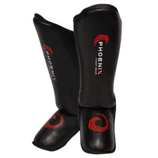 Flight Shin Guards for MMA, Kickboxing, Muay Thai - Black