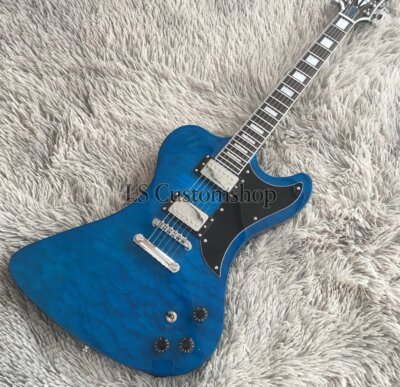 Blue RD Standard Electric Guitar Mahogany Body Figured Top 6 String HH Pickup