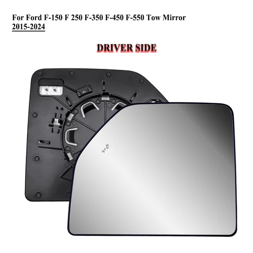 Driver Left Side Door Tow Mirror Big Glass with BLIS for 15 to 20 Ford F-150 250