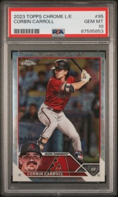 Corbin Carroll Topps Chrome RC Logofractor PSA10