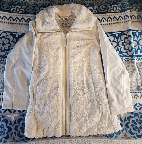 NWT Dennis by Dennis Basso Sterling Faux Women Jacket XXSmall Converts to Vest - Afbeelding 1 van 8