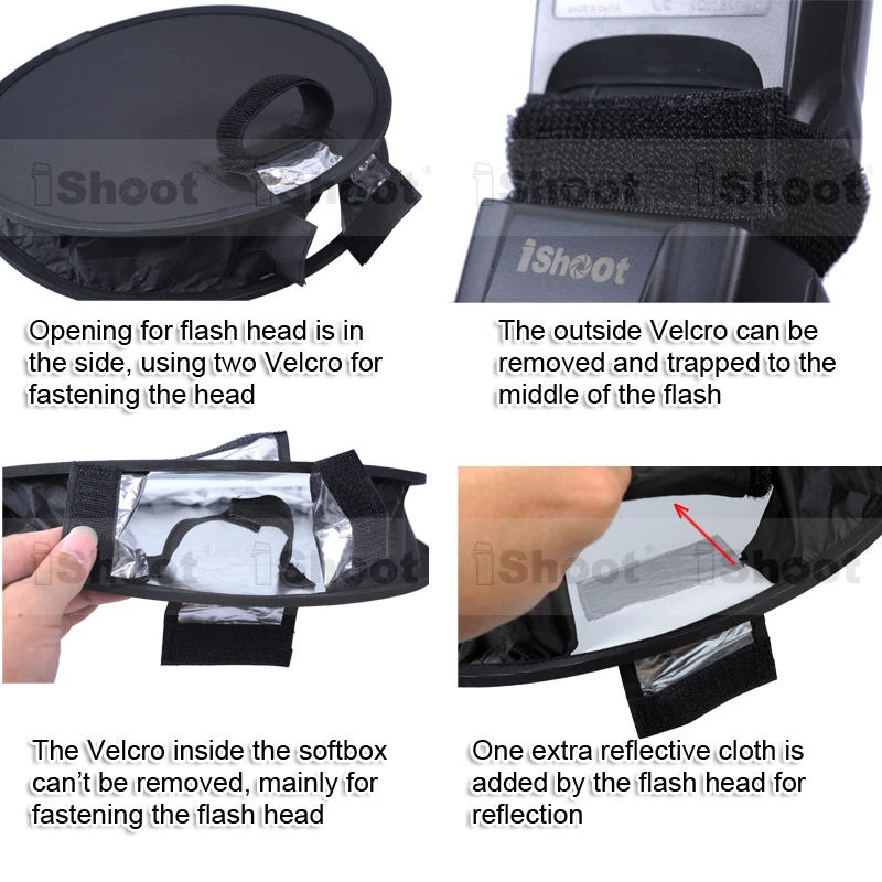 Easy-fold Round Mini Flash Softbox Diffuser Reflector for Nikon Sigma Speedlight - Image 4 of 4