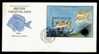 DR WHO 1990 BRITISH VIRGIN ISLANDS FDC FISH S/S $2 R65087