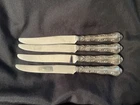 Lot  of 4  Gorham Strasbourg Place Size Knives  with  Modern Blade  9-1/4 "