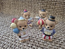 ​Vintage Homco Circus Teddy Bears Figurines Set of 4 #1449 Porcelain Sri Lanka