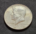 1968‑D Kennedy Half Dollar • 40% Silver • Circulated Example • X65
