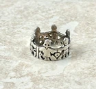 Vintage James Avery Girl Boy Dog Holding Hand Sterling Silver Ring Size 6