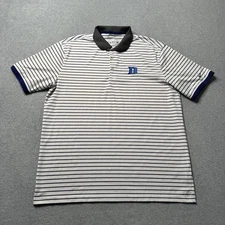Nike Polo Shirt Mens Large Duke University Blue Devils Performance Athleisure