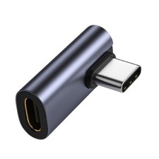 90 Degree Right Angled USB C Male to USB C Female Adapter Data Converter