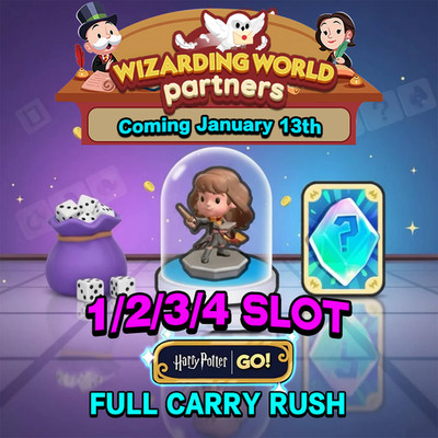 Wizarding World Partners Event Mon-opoly Go Partners   Full Carry 80K Point 