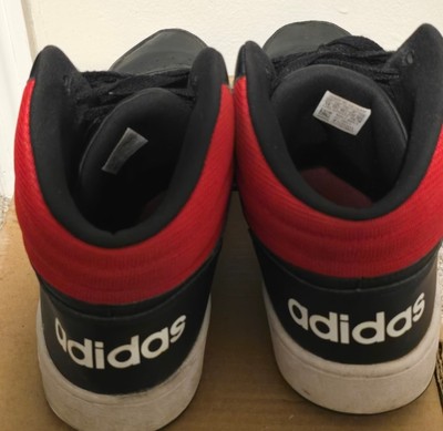  Adidas Hoops 2.0 Mid Core Black Scarlet Sz 14 Hardly Worn! RARE  OG Box  