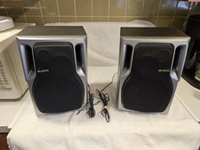 Lot Of 2 Aiwa Audio Speakers SX-NA502 6 Ohms Gray And Black Home Theater Works