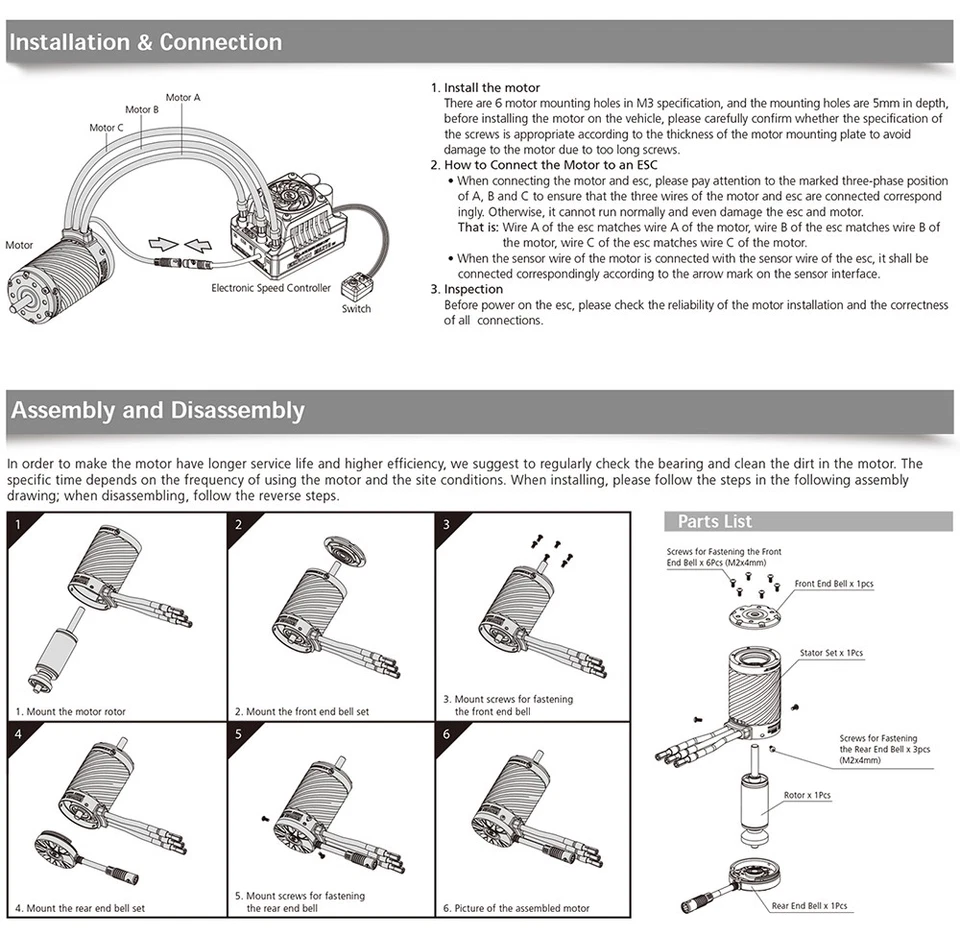HobbyWing EZRUN G3 Brushless Motor & 80/140A ESC Power Combo für RC 1/10 Autos - Bild 4 von 4