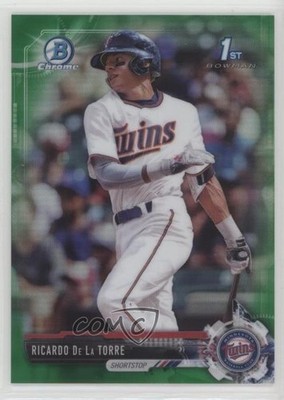 2017 Bowman Draft Chrome Green Refractor 79/99 Ricardo De La Torre #BDC-190 4m6