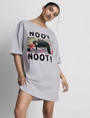 Primark Pingu Noot Noot Cotton Oversized Nightshirt Nightie XXS 2XS Small - New