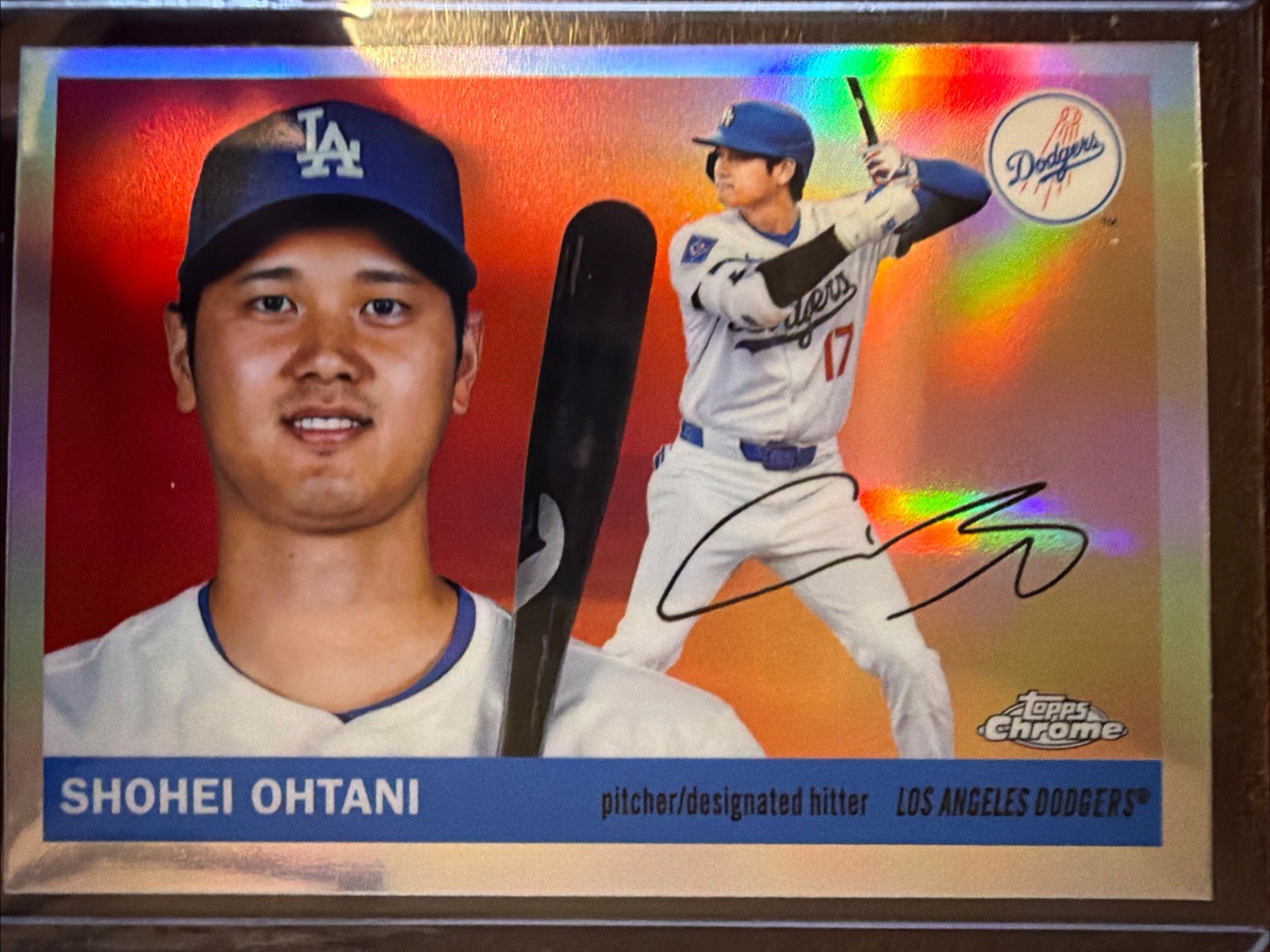 2025 Topps Chrome Platinum Shohei Ohtani Refractor #17 Los Angeles Dodgers