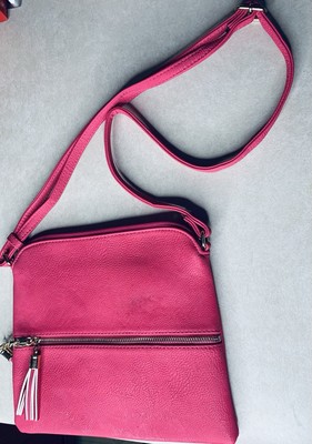 Barbie Pink Deluxity Los Angeles Lightweight Medium Crossbody Purse W/ Tassels