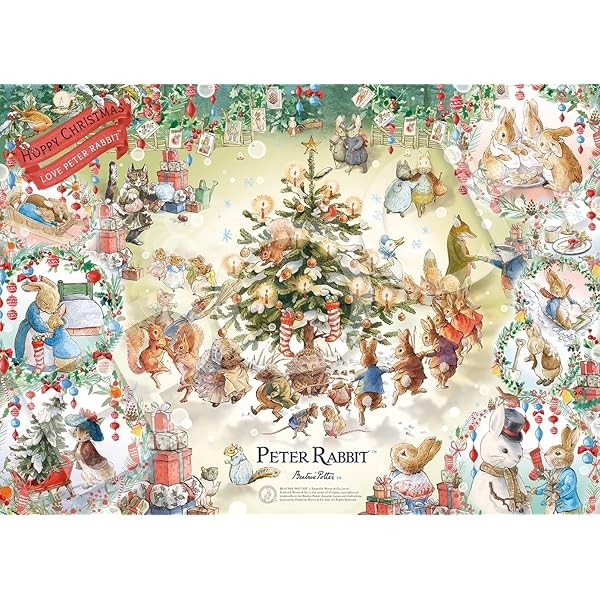 Epoch 500 Piece Jigsaw Puzzle PETER RABBIT Hoppy Christmas! Peter Rabbit 38×53cm