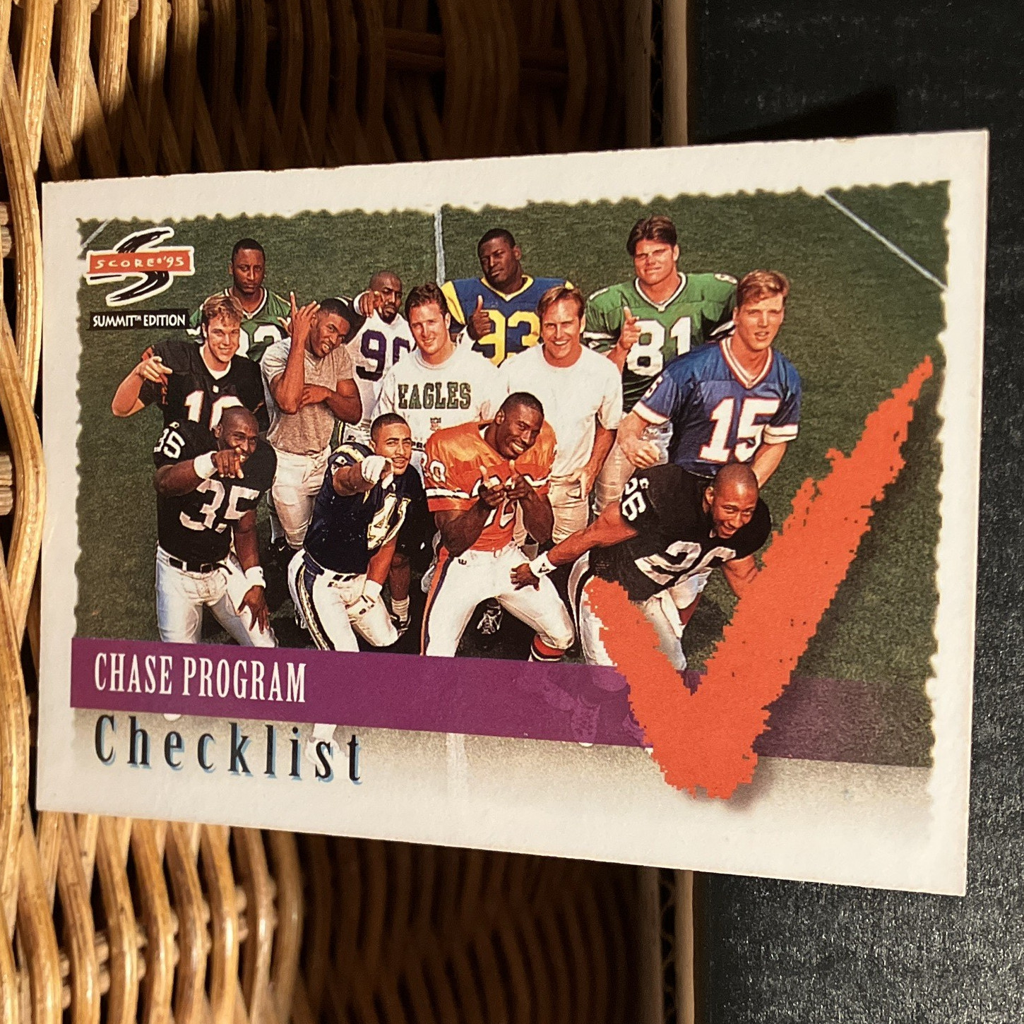 Pinnacle 1995 Score Summit Chase Program Checklist #200 NFL Football Card