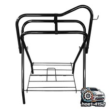 1 Black Saddle Rack Portable Folding Horse Saddle Stand for Western Saddles