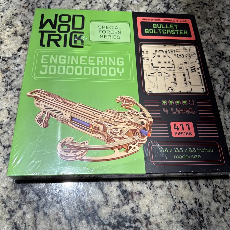 Wood Trick Bullet Boltcaster Crossbow 3D Wooden Puzzles for Adults to Build -...